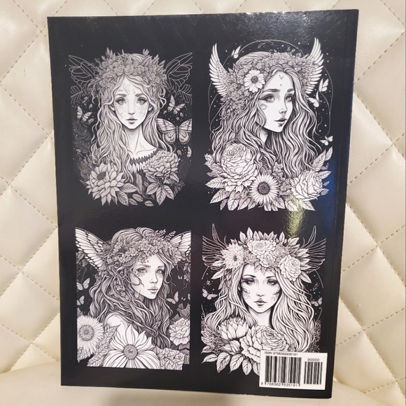 Fairy Boho Coloring Book for Teens Adults Coloring Pages Fairies NWT - Picture 2 of 2